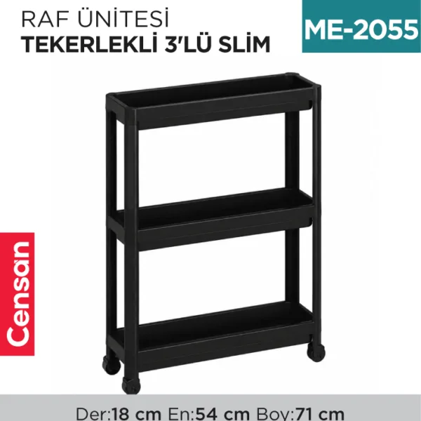 RAF ÜNİTESİ TEKERLEKLİ 3LÜ SLİM (0060)(3010)(0800)
