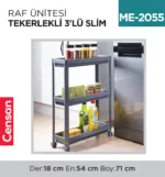 RAF ÜNİTESİ TEKERLEKLİ 3LÜ SLİM (0060)(3010)(0800)