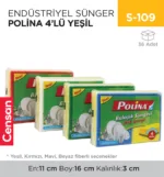 ENDÜSTRİYEL SÜNGER POLİNA 4LÜ (2233)