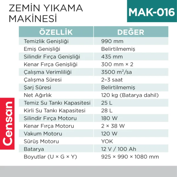 ZEMİN YIKAMA MAKİNESI  (UTP733B)