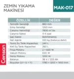 ZEMİN YIKAMA MAKİNESI  (UTP734B)