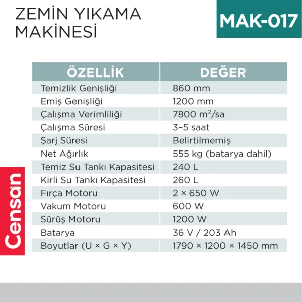 ZEMİN YIKAMA MAKİNESI  (UTP734B)