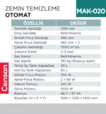 ZEMİN TEMİZLEME OTOMAT (UTP737B)