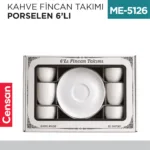 KAHVE FİNCAN TAKIMI PORSELEN 6LI