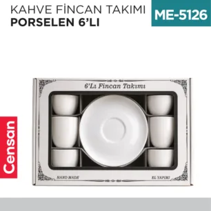 KAHVE FİNCAN TAKIMI PORSELEN 6LI