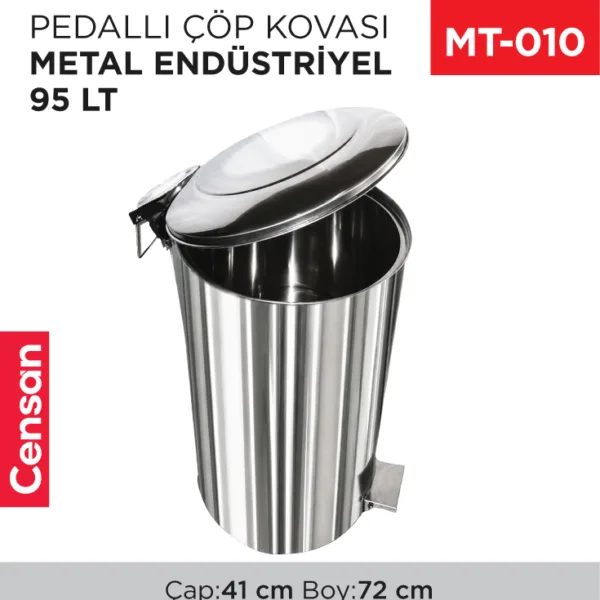 PEDALLI ÇÖP KOVASI METAL 95 LT (1070)