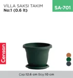 VİLLA SAKSI NO:1 TABAKSIZ (0.6 LT) (V501)