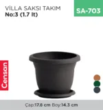 VİLLA SAKSI NO:3 TABAKSIZ (1.7 LT) (V503)