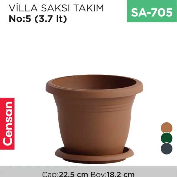 VİLLA SAKSI NO:5 TABAKSIZ (3.7 LT) (V505)