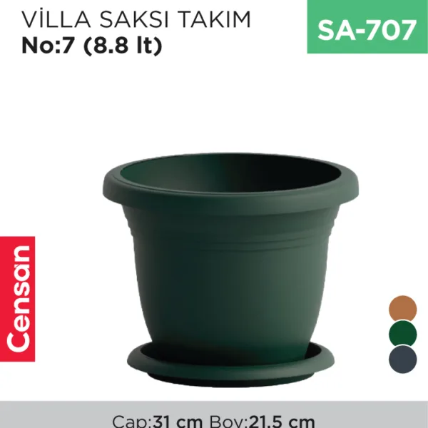 VİLLA SAKSI NO:7 TABAKSIZ (8.8 LT) (V507)