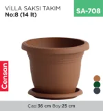 VİLLA SAKSI NO:8 TABAKSIZ (14 LT) (V508)
