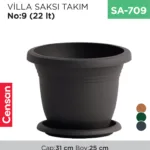 VİLLA SAKSI NO:9 TABAKSIZ (22 LT) (V509)