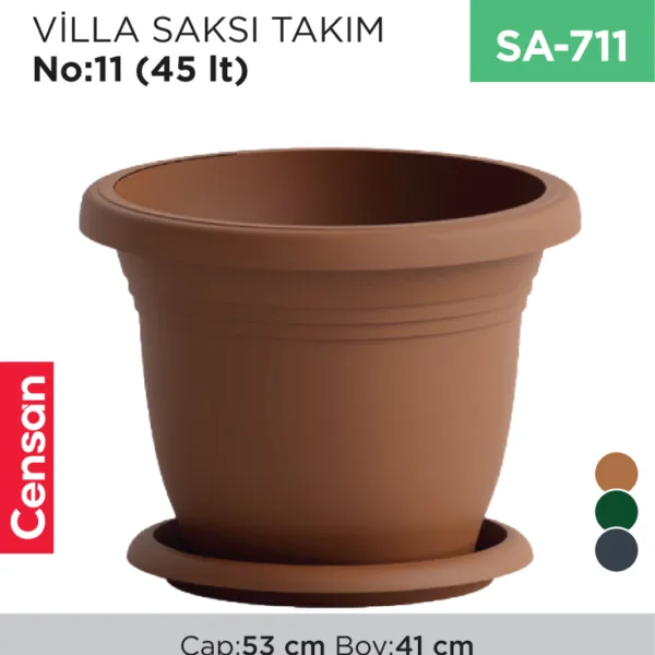 VİLLA SAKSI NO:11 TABAKSIZ (45 LT) (V511)