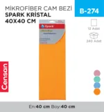 MİKROFİBER CAM BEZİ SPARK KRİSTAL 40*40 CM (MC5540)