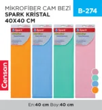 MİKROFİBER CAM BEZİ SPARK KRİSTAL 40*40 CM (MC5540)