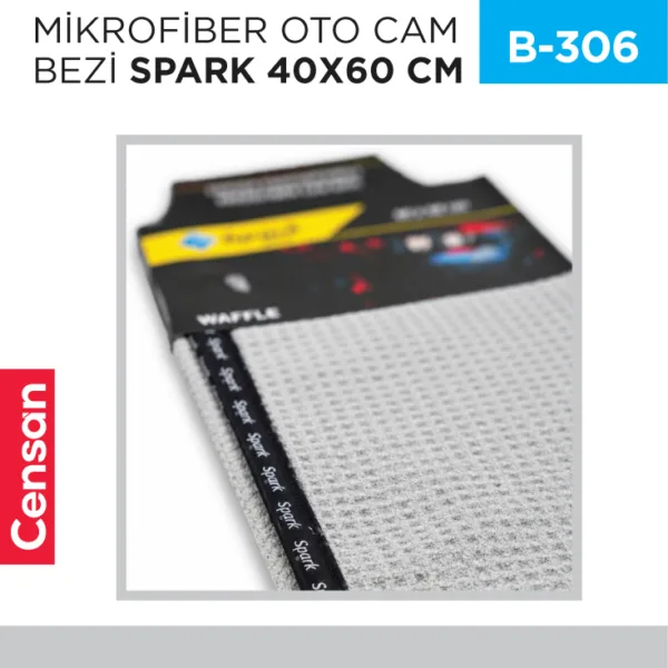 MİKROFİBER OTO CAM BEZİ SPARK 40*60 CM (MC5340)