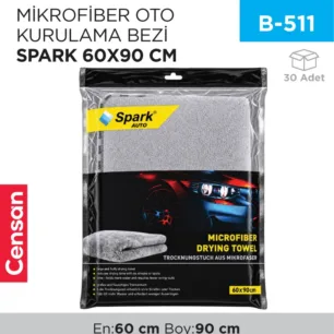 MİKROFİBER OTO KURULAMA BEZİ SPARK 60*90 (M2316)