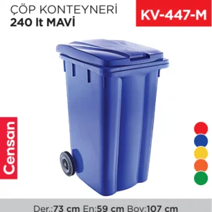 ÇÖP KONTEYNERİ 240 LT MAVİ (6510)
